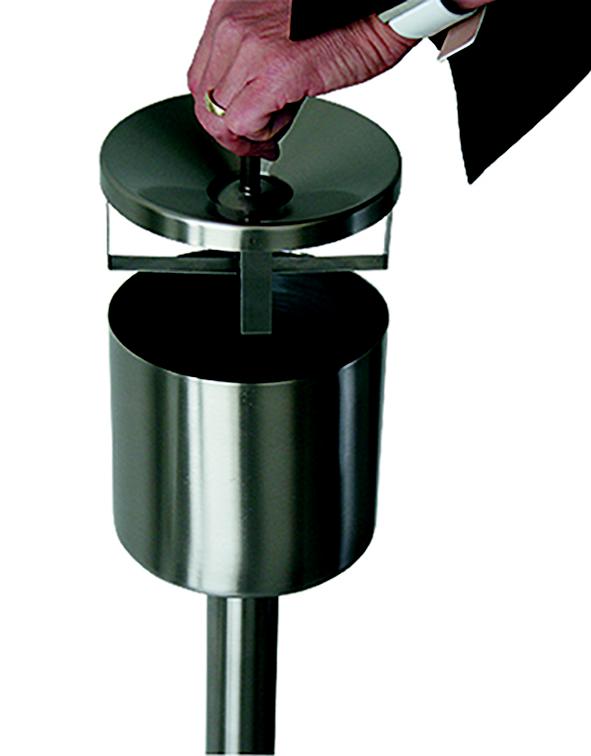 Standascher RONDO SMOKE, Volumen 0,4 Liter aus Edelstahl