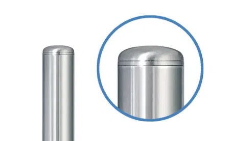 Edelstahlpfosten Ø 76 mm umlegbar