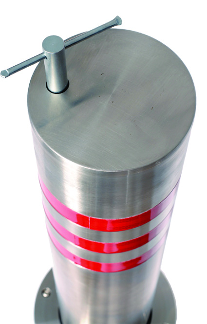 Edelstahlpoller GEMMA Ø 156 mm, versenkbar mit Gasdruckfeder