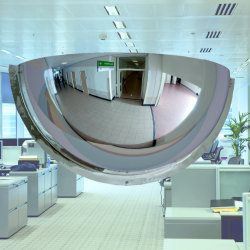 Kugelspiegel aus Polycarbonat, Ø 50 bis 80 cm, Blickwinkel 180°