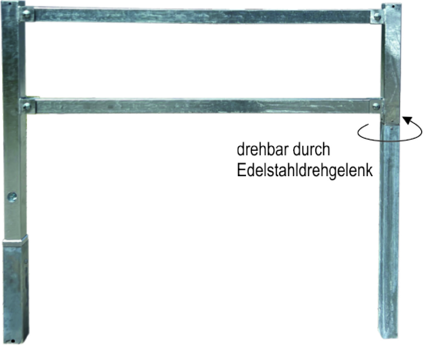 Wegesperre 70 x 70 mm, drehbar u. herausnehmbar, Breite: 2000 mm