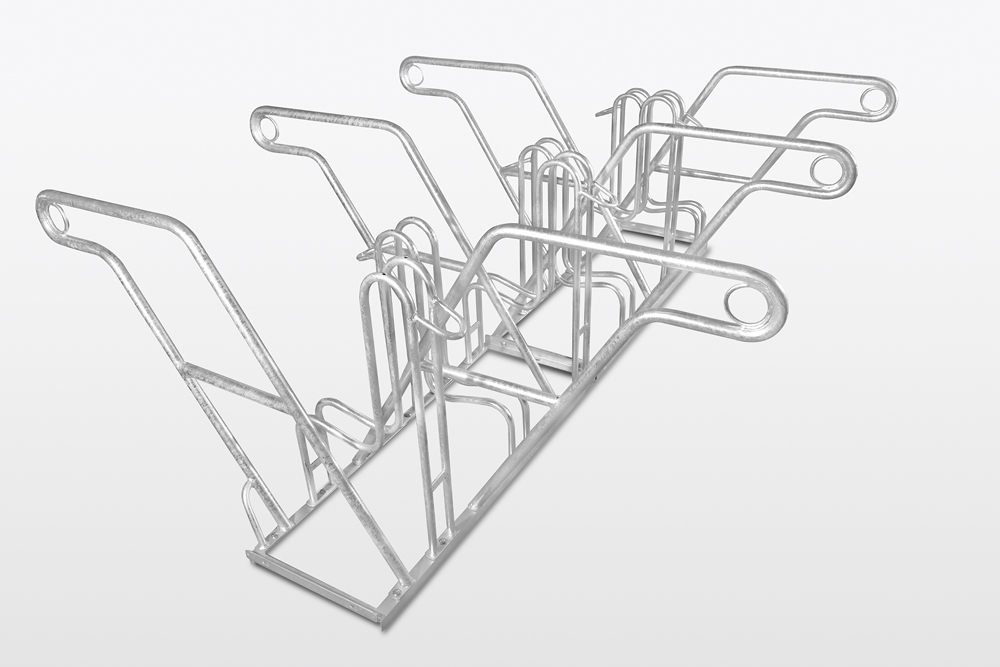 Fahrradständer -ARIZONA mit Anlehnbügel OHIO-, Reifenbreite 55 mm, doppelseitig