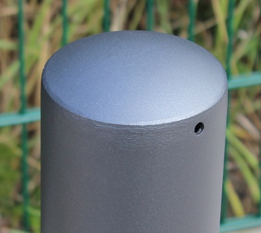 Stilpoller aus Stahl Ø 60 mm, ortsfest mit gewölbter Kappe