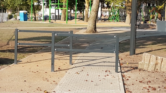 Wegesperre 70 x 70 mm, drehbar u. herausnehmbar, Breite: 3000 mm