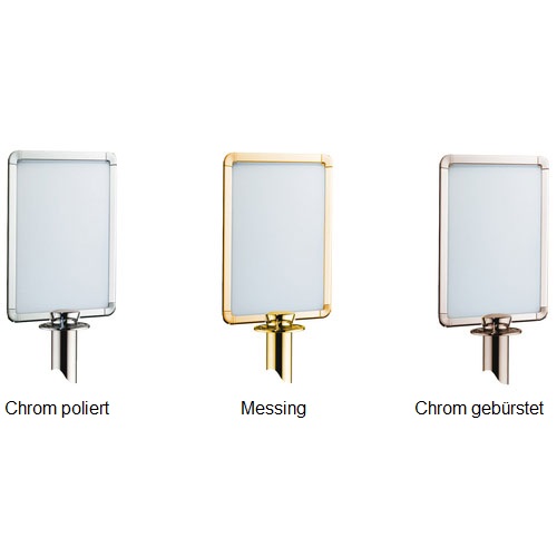 Alu-Rahmen Format A4 oder A3 für Kordelpfosten