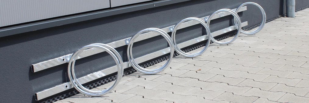 Fahrradständer -BIROTA- zur Wandbefestigung, 3 bis 5 Stellplätze