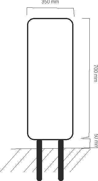 Anlehnbügel -REPLUM- aus Flachstahl 50x12 mm
