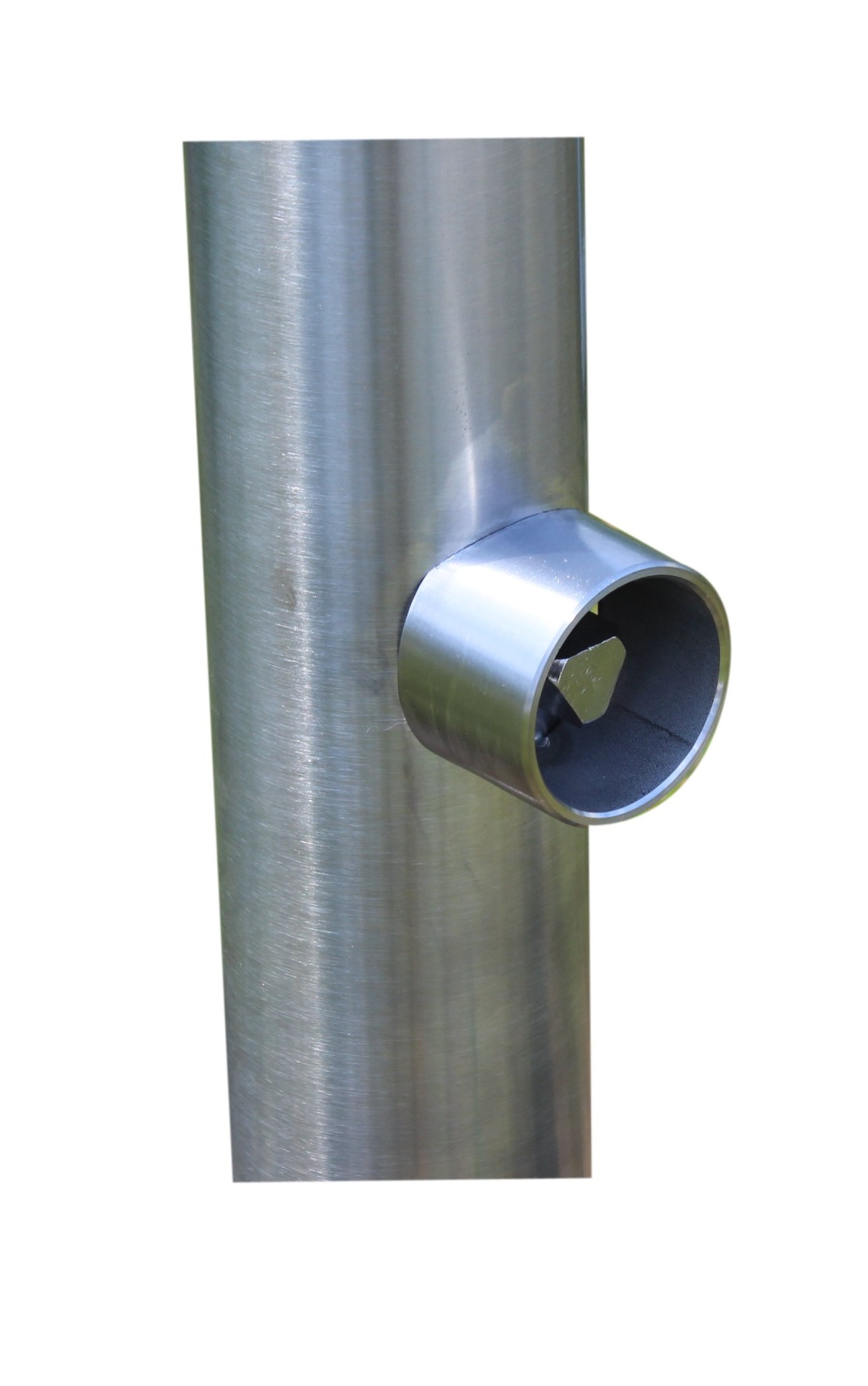 Edelstahlpfosten Ø 60 mm herausnehmbar durch Dreikant