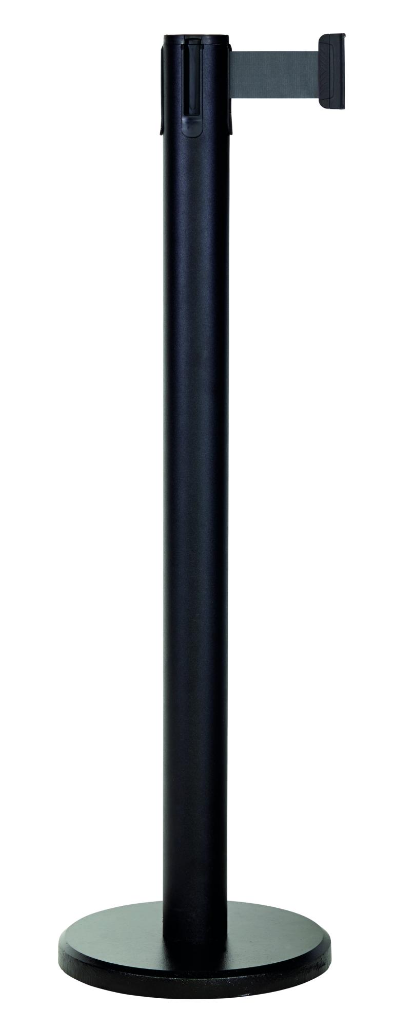 Gurtpfosten -BELTRAC PURE-, mobil mit flachem Fuß, aus Stahl, Gurtlänge 2,0 m