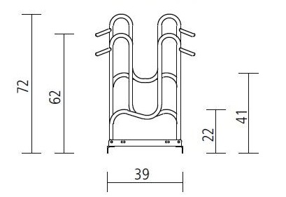 Fahrradständer -ARIZONA-, Reifenbreite 55 mm, doppelseitig