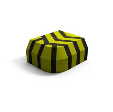 Anfahrschutzpoller S4 1200x1070x600 mm Gelb/Schwarz lackiert