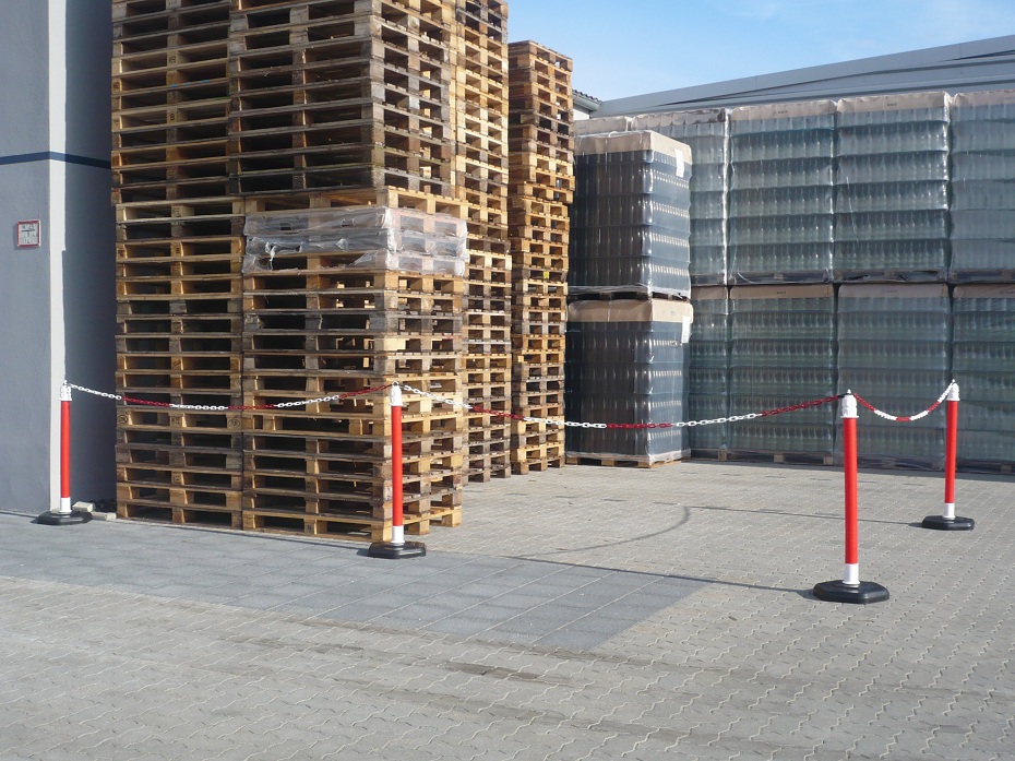 6er Kettenpfostenset Ø 63 mm, rot