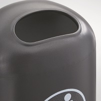 Abfallbehälter -Basel-, 45 Liter, aus Stahl