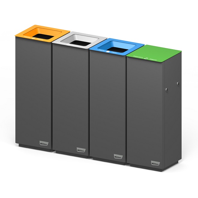 Abfall-Trennsystem FLEXIPOLE, 65 Liter