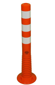 Flexibler Absperrpfosten "Flexipfosten" Ø 80 mm, orange, überfahrbar