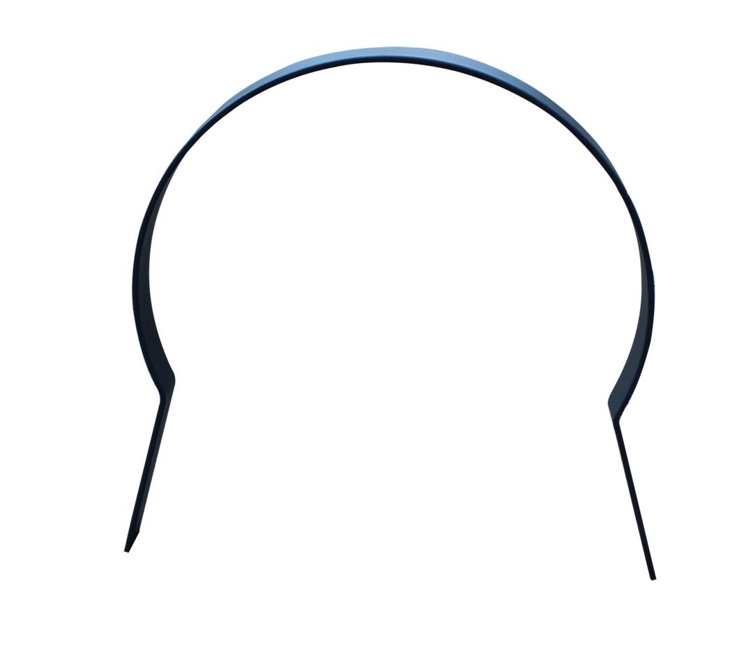 Anlehnbügel -CIRCULO- aus Flachstahl 80x12 mm, zum Einbetonieren