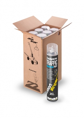 Ampere Bodenmarkierungsfarbe TRAFFIC EXTRA PAINT XL, 1 Karton mit 6 Dosen a 750 ml