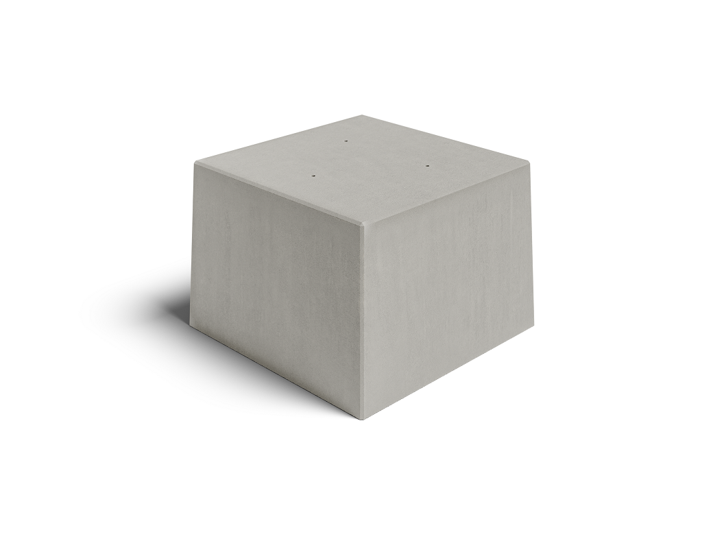 Trapezstein Würfel 1000x380x650 mm Grau