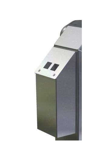 Abfallbehälter -Arial-, 40 Liter, aus Stahl, mit Dach, Wand- oder Pfostenmontage