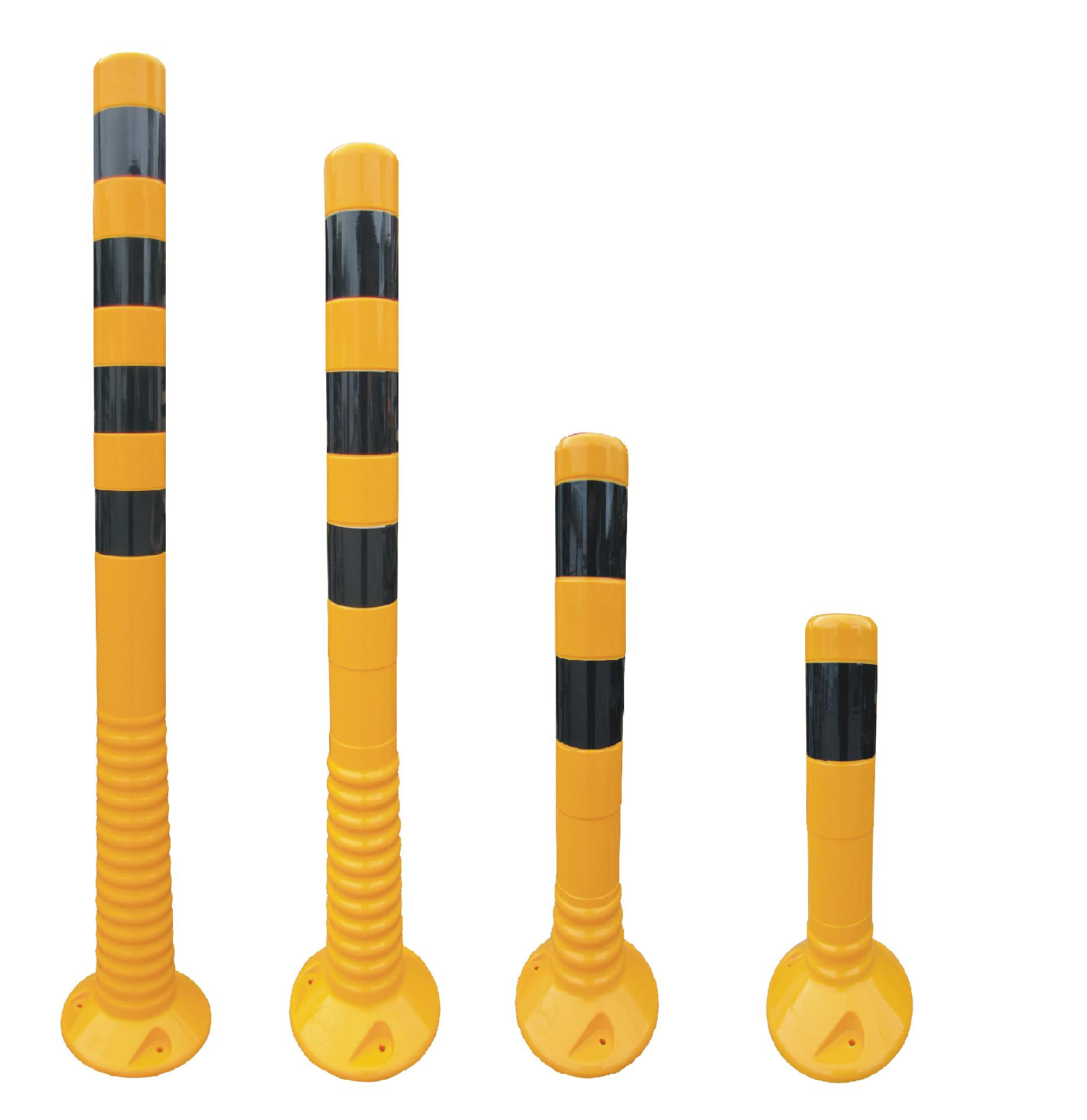 Flexibler Absperrpfosten "Flexipfosten" Ø 80 mm, gelb, überfahrbar 