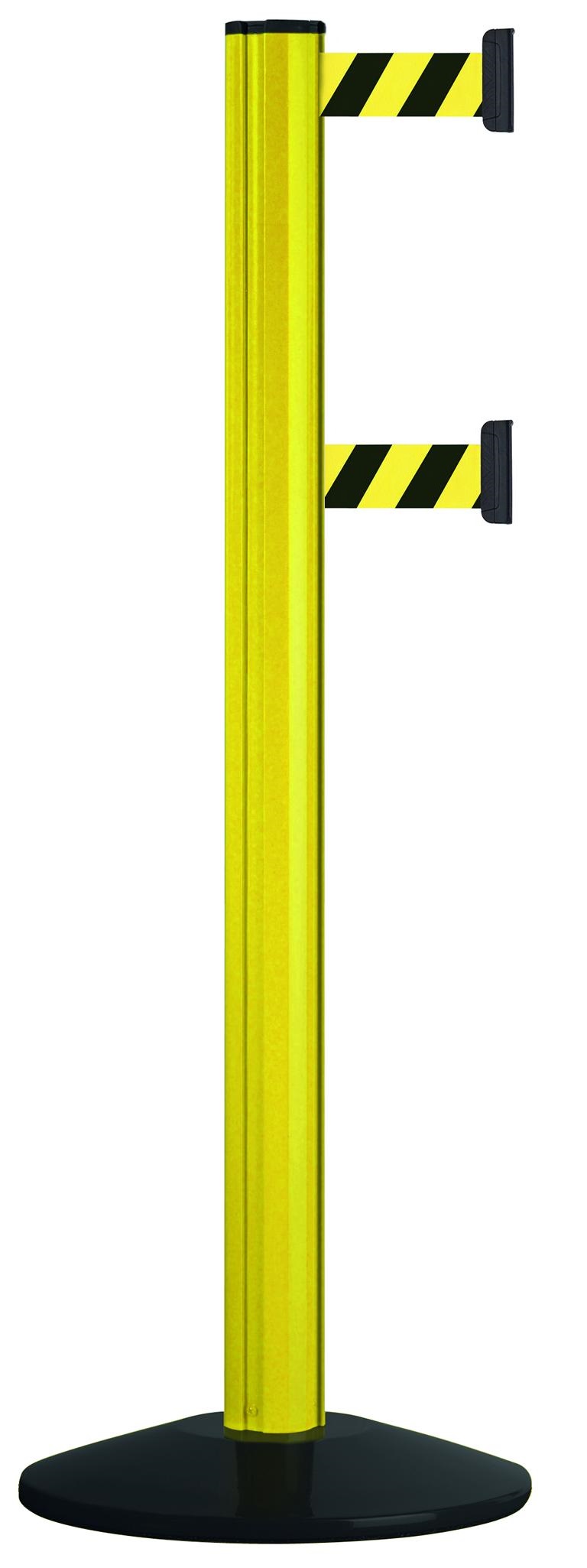 Gurtpfosten -BELTRAC EXTEND SAFETY DOUBLE-, aus Aluminium, Gurtlänge 2 x 3,7 m