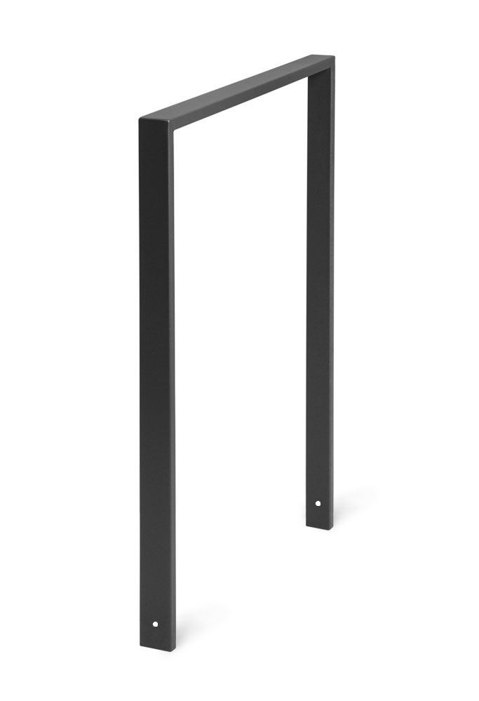 Anlehnbügel -QUADRUS- aus Stahl 80x20 mm