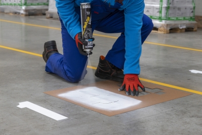 Ampere Bodenmarkierungsfarbe TRAFFIC EXTRA PAINT XL, 1 Karton mit 6 Dosen a 750 ml