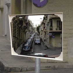 Industriespiegel ohne Rahmen aus Acrylglas, Ø 30 - 80 cm, Blickwinkel 90°