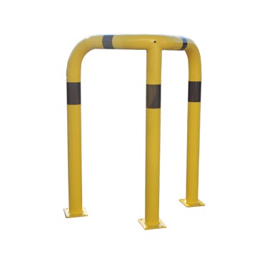 Schutzbügel 90° gleichschenklig Ø 76 mm, ortsfest zum Aufdübeln