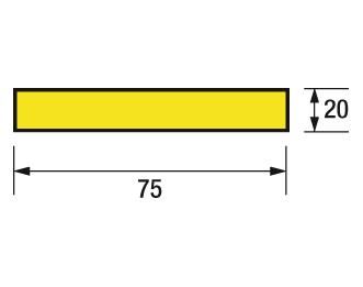 Eckschutz -KNUFFI®- aus PU, 75x20 mm, mit Edelstahlrücken Typ S