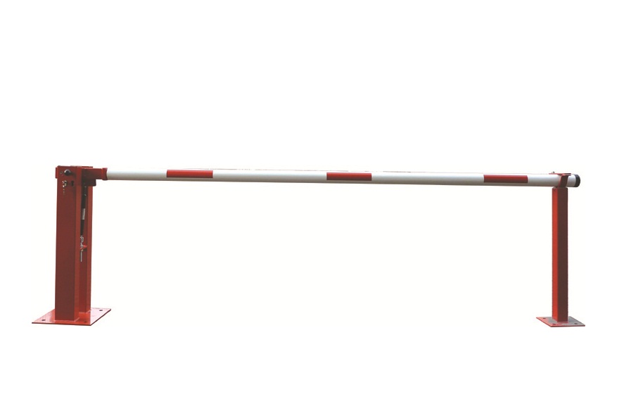 Sperrschranke mit Gasdruckfeder | rot-weiß | bis 8m | vertikal schwenkbar