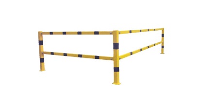 Rammschutzgeländer, Standpfosten 70 x 70 mm, zum Aufdübeln