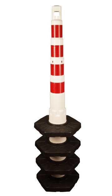 Kettenpfosten GIGA, weiss/rot, stapelbar 