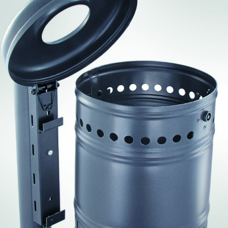 Abfallbehälter -München-, 35 Liter, aus Stahl