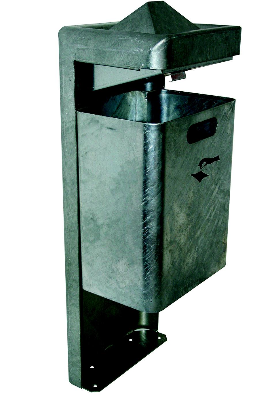 Abfallbehälter -MONDO-, 35 Liter, aus Stahl, mit Haube