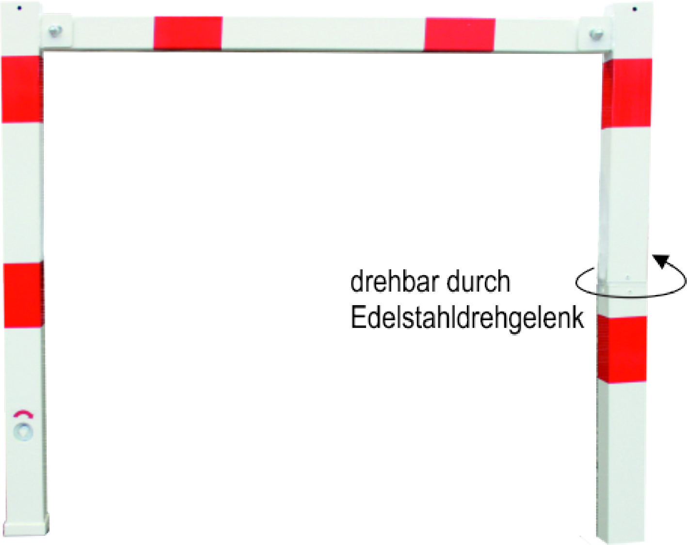 Wegesperre 70 x 70 mm, drehbar u. herausnehmbar, Breite: 1500 mm