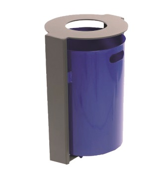 Abfallbehälter -Phoenix-, 45 Liter, aus Stahl, Wand- oder Pfostenmontage