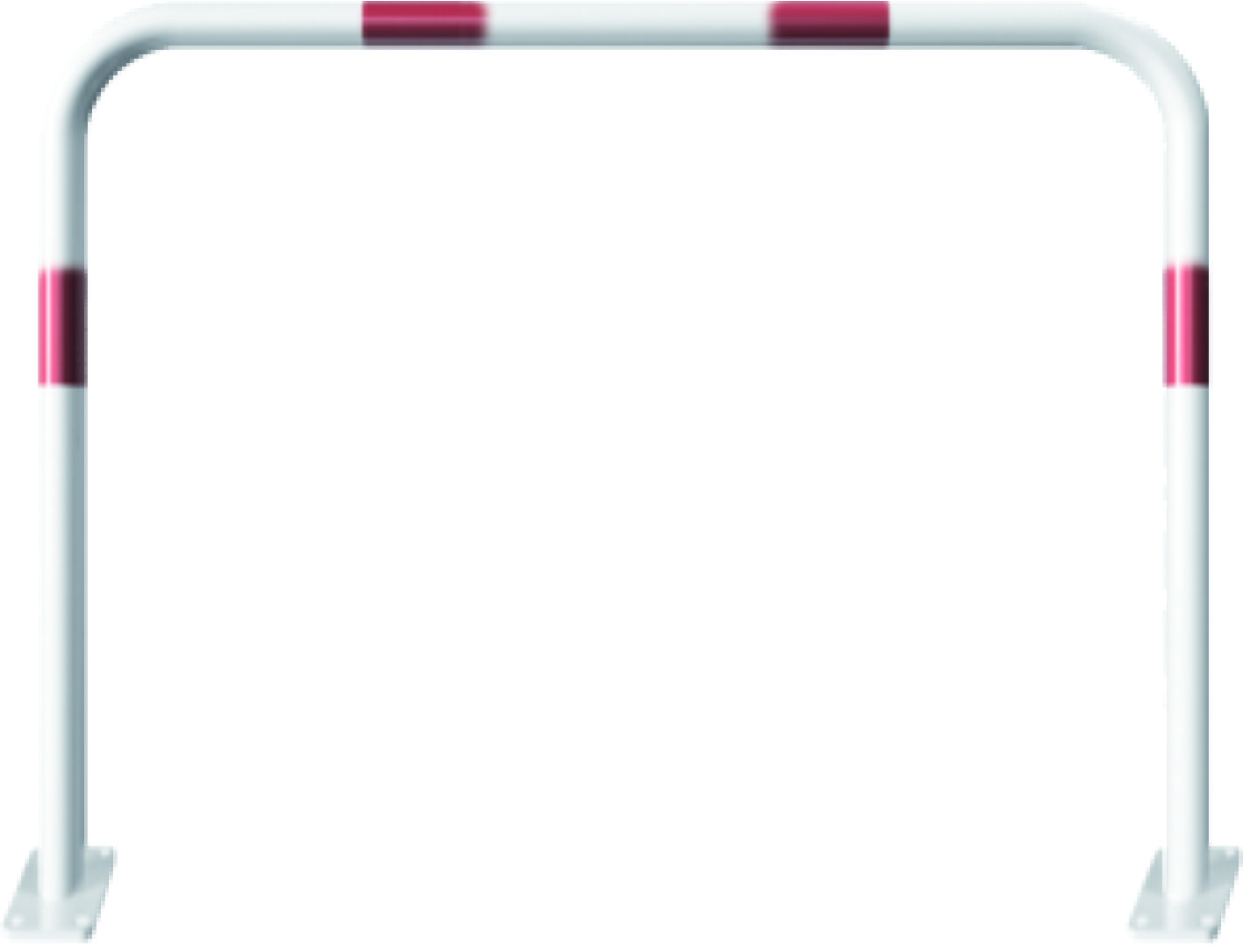 Absperrbügel/Anlehnbügel aus Stahl Ø 76 mm, zum Aufdübeln, ohne Querholm, Höhe: 1 m