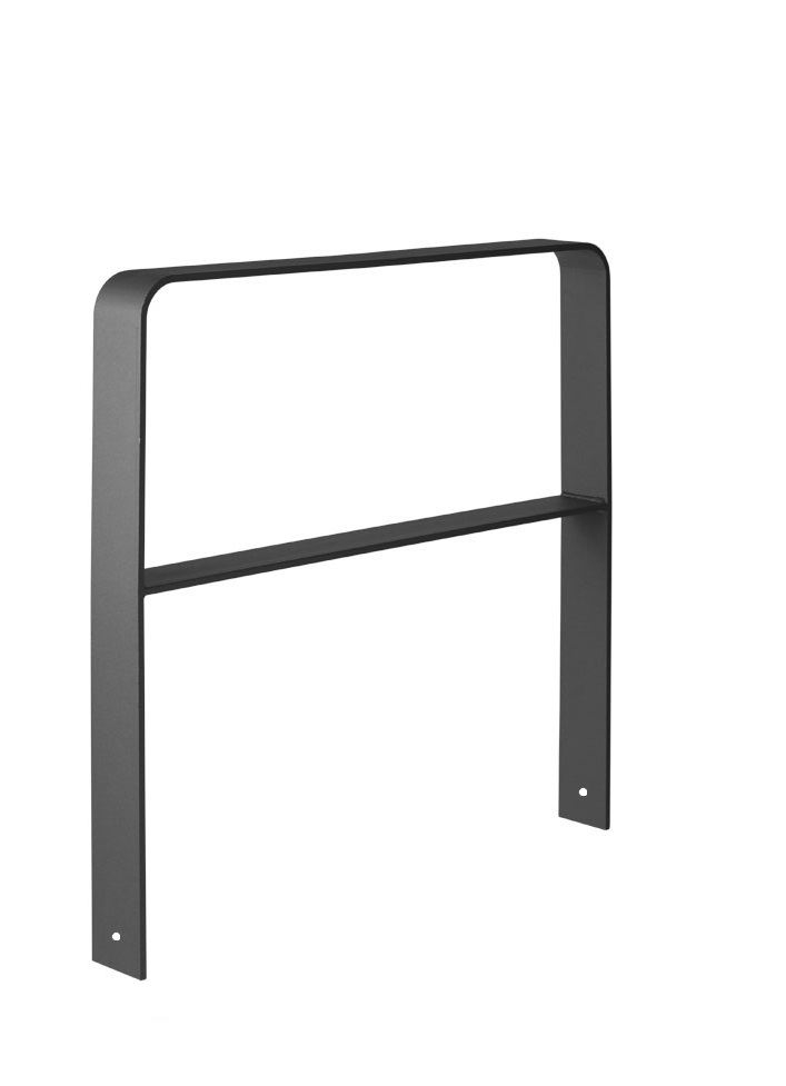 Anlehnbügel -Planus- aus Flachstahl 80x12 mm, Ecken gebogen 