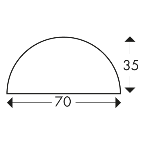 Flächenschutz -KNUFFI®- aus PU, 70x35 mm, Typ C+