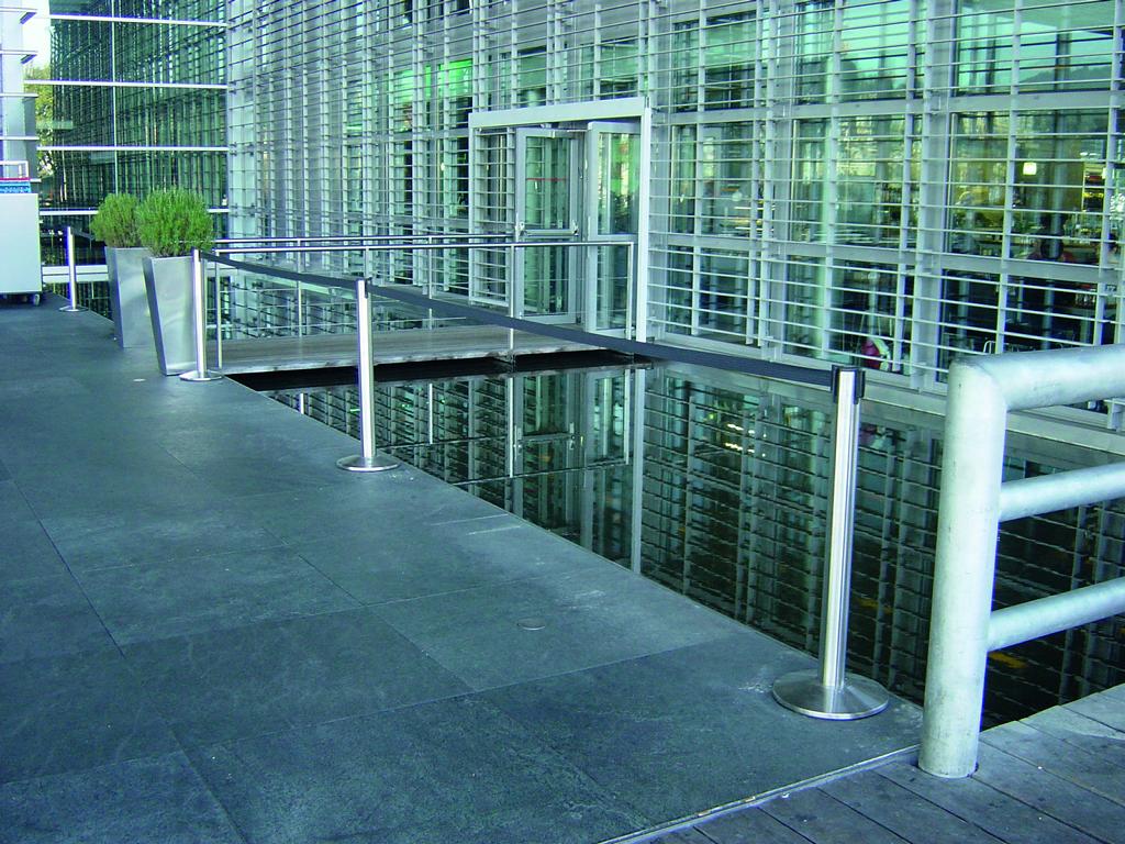 Gurtpfosten -BELTRAC MODERN-, Stahl o. Edelstahl, Gurtlänge 2,3 m