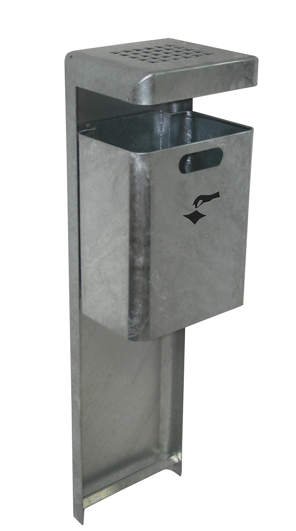 Abfallbehälter -MONDO-, 35 Liter, aus Stahl, mit Haube