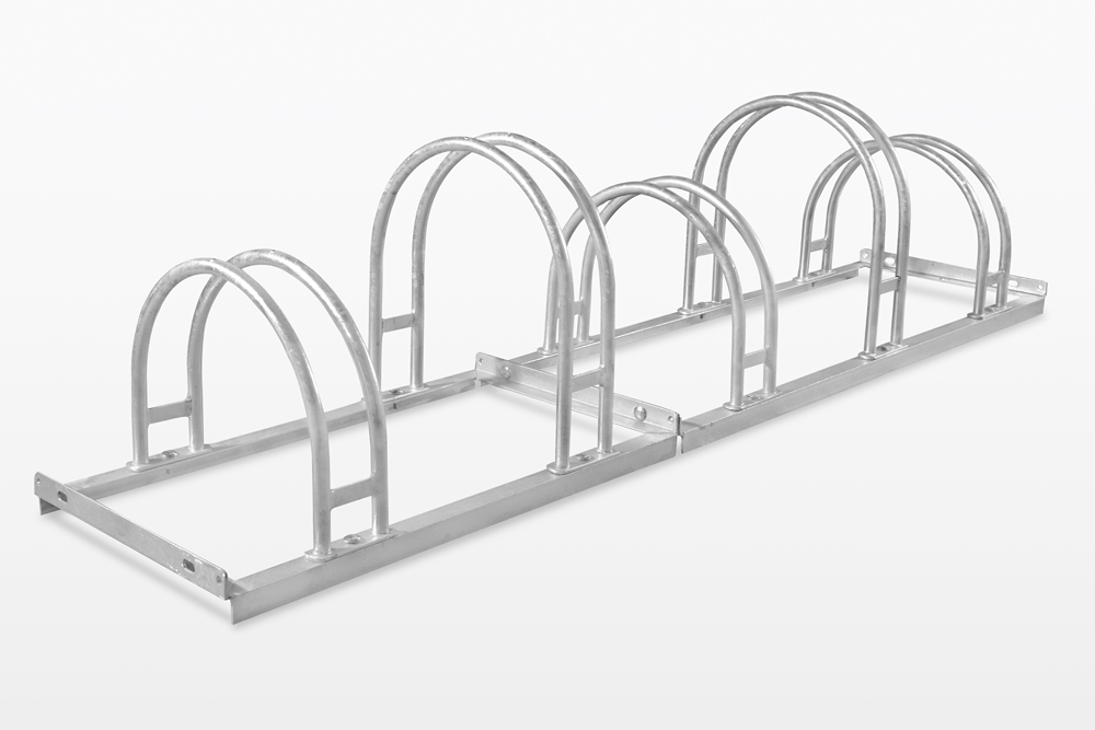 Fahrradständer ORLANDO, Reifenbreite 60 mm, 90 Grad, feuerverzinkt
