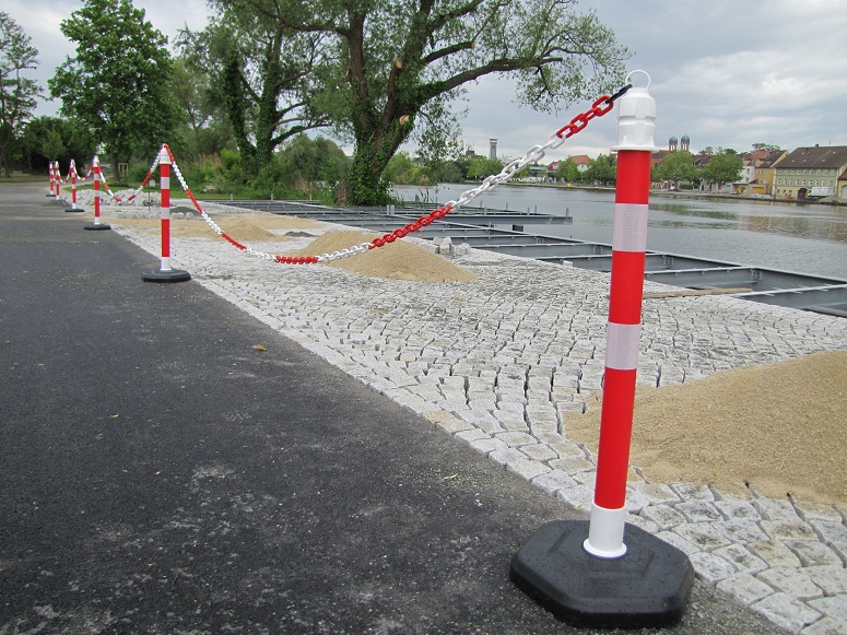 6er Kettenpfostenset Ø 63 mm, rot