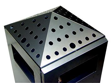 Abfallbehälter -PYRAMIDE-, 75 Liter, mit Ascher