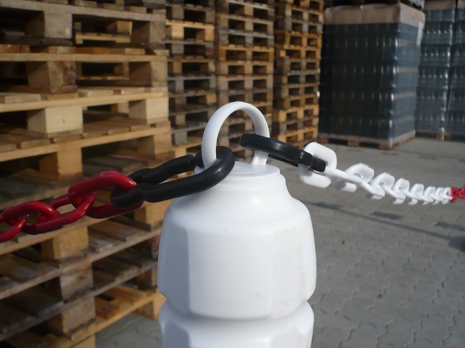 6er Kettenpfostenset Ø 63 mm, rot