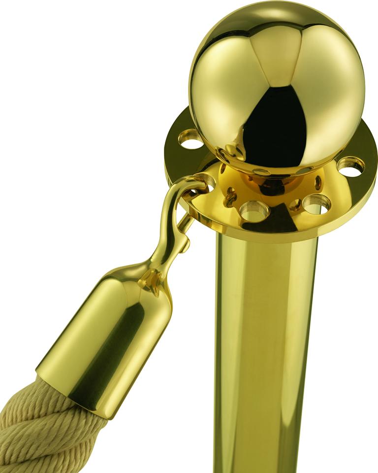 Kordelpfosten -CROWN-, Höhe: 1010 mm, Rohr Ø 50 mm, mit Kugelkopf