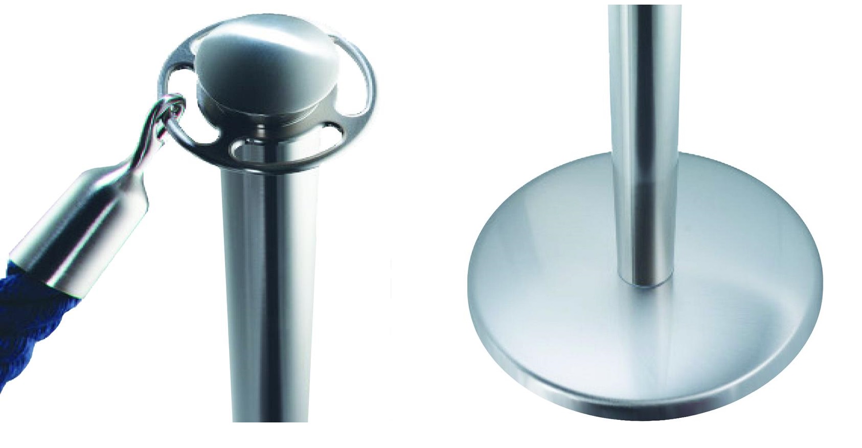 Kordelpfosten -LUXOR-, Höhe: 950 mm, Rohr Ø 50 mm