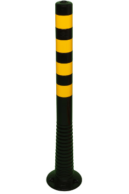 Flexibler Absperrpfosten "Flexipfosten" Ø 80 mm, schwarz, überfahrbar  