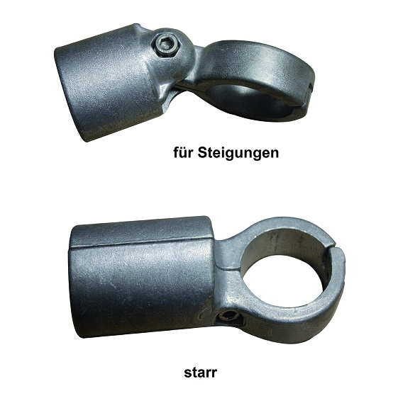 Schelle für Systemgeländer aus Alu-Guß für 60 mm Rohre